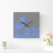 Klok de grote golf blauw & grijs (Huis)