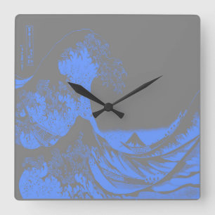 Klok de grote golf blauw & grijs