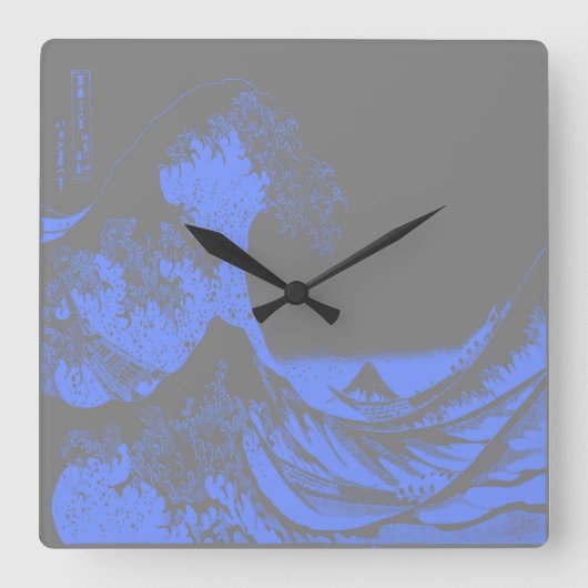Klok de grote golf blauw & grijs (Voorkant)