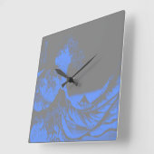 Klok de grote golf blauw & grijs (Hoek)