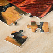 Klok die door venster kijkt legpuzzel (Zijkant)