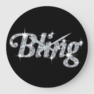 Klok die faux diamant bling ontwerp kenmerken