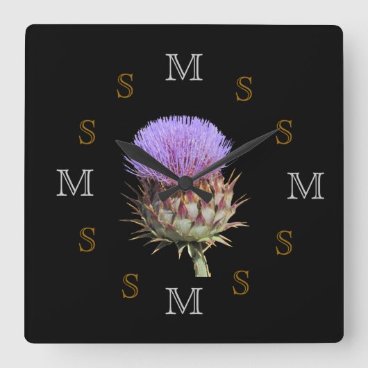 Klok - Distel en Initialen (Voorkant)