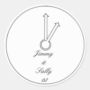 Klok Een Klok Eerste Jaar Jubileum Stickers