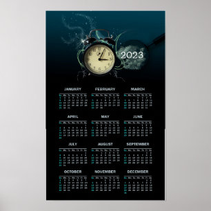 Klok elegant Agenda 2023 als Poster