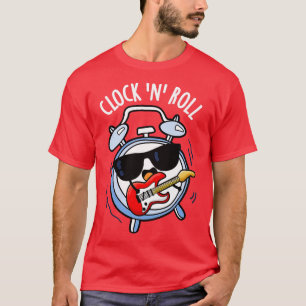 Klok en rol grappige rock puns t-shirt