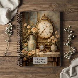 Klok en Rozen Antiek Notitieboek