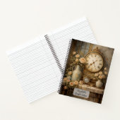 Klok en Rozen Antiek Notitieboek (Binnen)