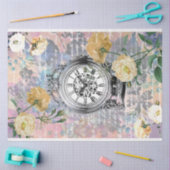  klok en Rozen Decoupage Tissuepapier (Craft)