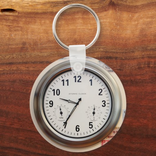 Klok en valuta sleutelhanger (Voorkant)