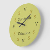 Klok - Familienaam en Intials (Hoek)