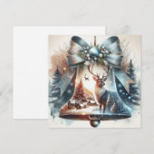 Klok Flat Kerstkaart (Voorkant / Achterkant)