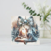 Klok Flat Kerstkaart (Staand voorkant)