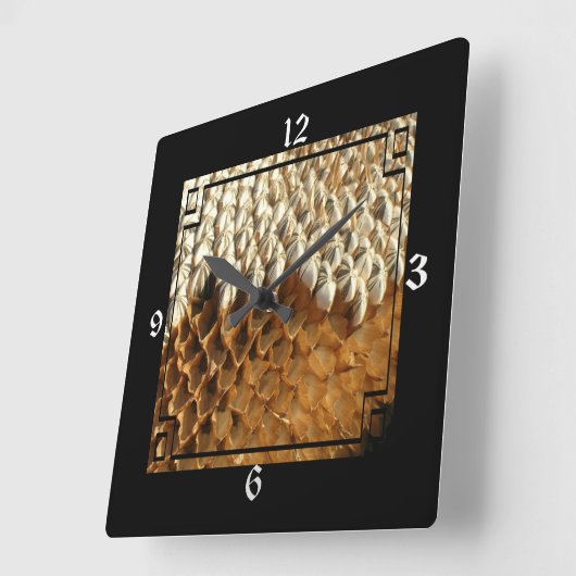 Klok - Gedroogde Zonnebloem in Lijst (Hoek)