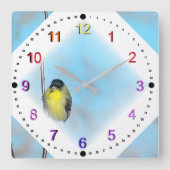 Klok - Gele vink in Diamond Vignette (Voorkant)