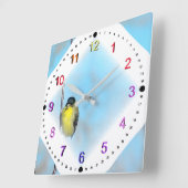 Klok - Gele vink in Diamond Vignette (Hoek)