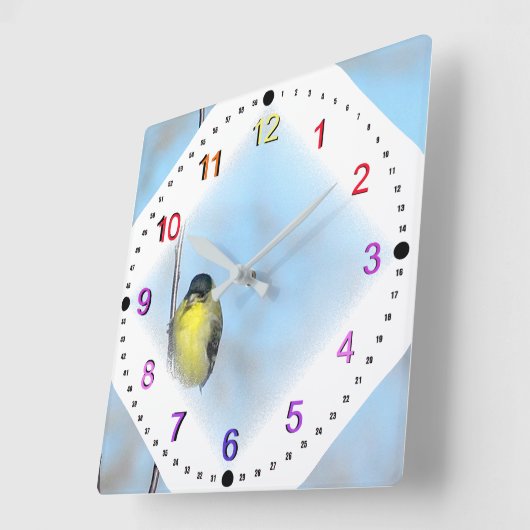 Klok - Gele vink in Diamond Vignette (Hoek)