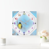 Klok - Gele vink in Diamond Vignette (Huis)