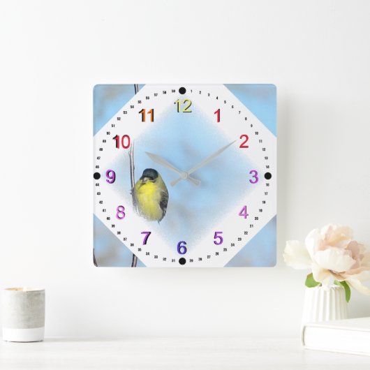 Klok - Gele vink in Diamond Vignette (Huis)