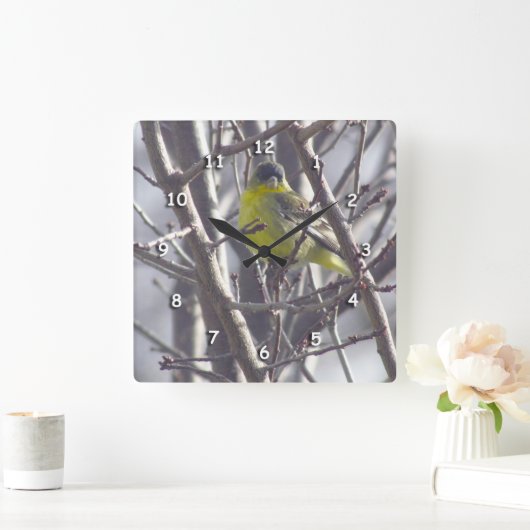 Klok - Gele vink in takken (Huis)