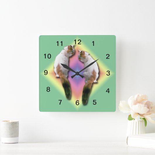 Klok - Gespiegelde kat (Huis)