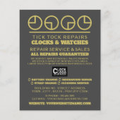 Klok Gezicht Iconen, Horoloog Adverteren Flyer (Voorkant)