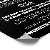 Klok Gezicht Iconen, Horoloog Adverteren Poster (Hoek)