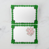 Klok goud met klaverbeeld voor St Patrick's Day Kaart (Binnen)
