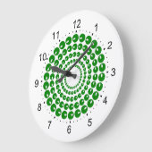 Klok - Groene concentrische cirkels van kralen (Hoek)
