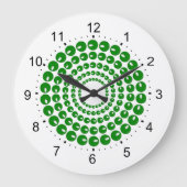 Klok - Groene concentrische cirkels van kralen (Voorkant)