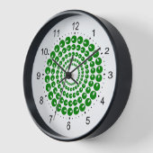 Klok - Groene Concentrische cirkels van kralen (Hoek)