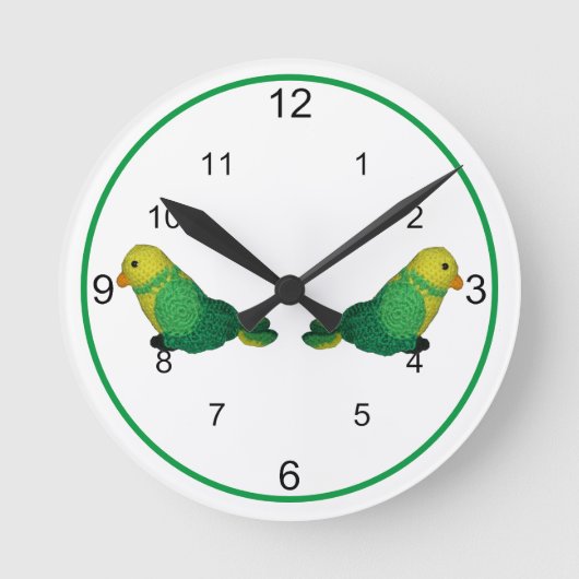 Klok - Groene en Gele Vogels (Voorkant)