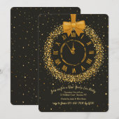 Klok grote uitvindingen van het nieuwjaarsfeest kaart (Voorkant / Achterkant)