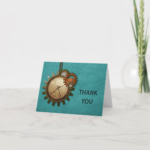 klok Hartelijk dank, Turquoise Bedankkaart