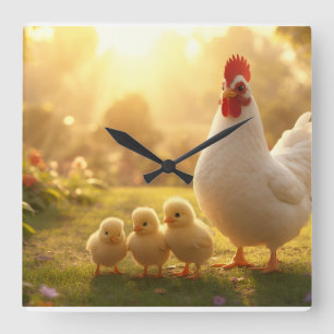 Klok Hen en Kuikens Knuffelige Kippenfamilie