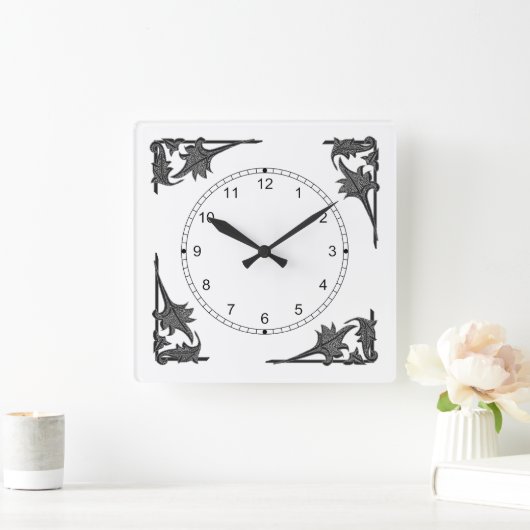 Klok - Hoekbeugels van bladeren (Huis)