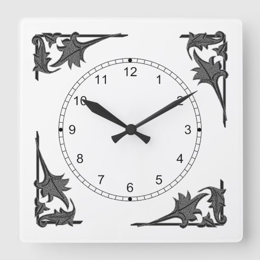 Klok - Hoekbeugels van bladeren (Voorkant)