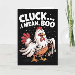Klok Ik bedoel Boe Grappige Kip Halloween Spoken S Kaart