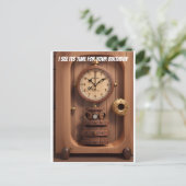 Klok Ik zie dat het tijd is voor je verjaardag Briefkaart (Staand voorkant)