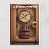 Klok Ik zie dat het tijd is voor je verjaardag Briefkaart (Voorkant)