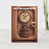 Klok Ik zie zijn tijd voor je verjaardag Kaart (Voorkant)
