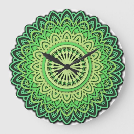 Klok in Akryliek Circular Mandala Pattern (Voorkant)