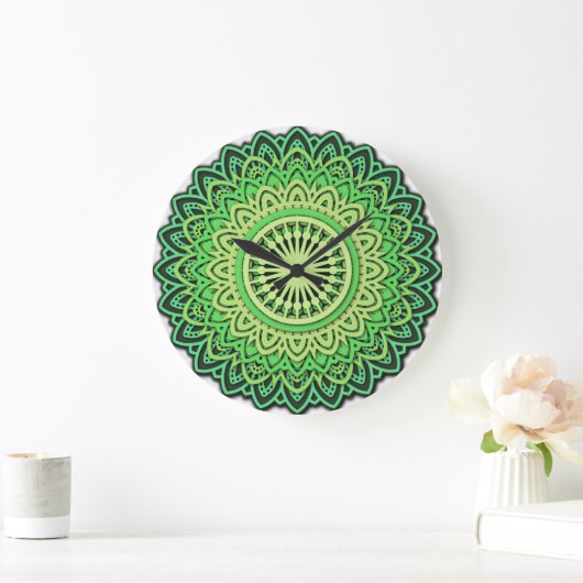 Klok in Akryliek Circular Mandala Pattern (Huis)