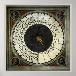 Klok in de Duomo door Paolo Uccello Poster