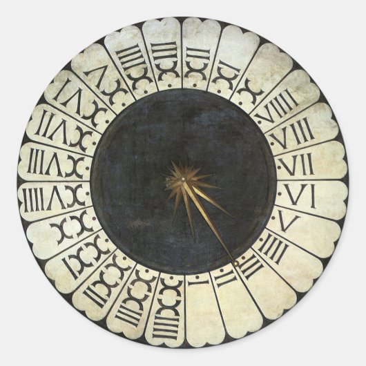 Klok in de Duomo door Paolo Uccello Ronde Sticker (Voorkant)