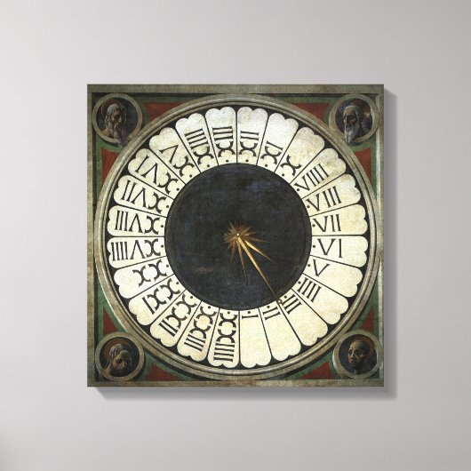 Klok in de Duomo van Paolo Uccello Canvas Afdruk (Voorkant)