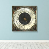 Klok in de Duomo van Paolo Uccello Canvas Afdruk (Insitu (Houten vloer))