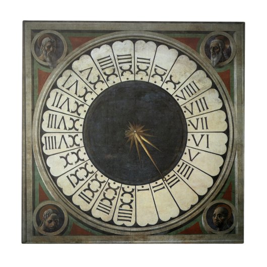 Klok in de Duomo van Paolo Uccello Tegeltje (Voorkant)