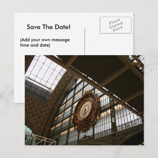 Klok in Great Hall Aankondigingskaart (Voorkant / Achterkant)