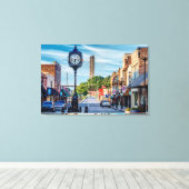 Klok in het centrum van Cape Girardeau Canvas Afdruk (Insitu (Houten vloer))